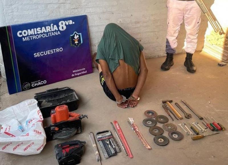 Lo detuvieron con herramientas robadas en el barrio Los Troncos de Resistencia
