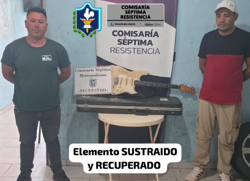 Resistencia: recuperan una guitarra eléctrica valuada en más de 7 millones de pesos