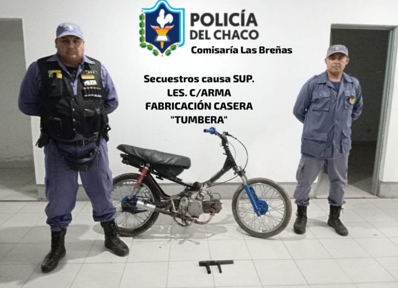 Tres adolescentes armados con una tumbera fueron demorados por lesiones en Las Breñas