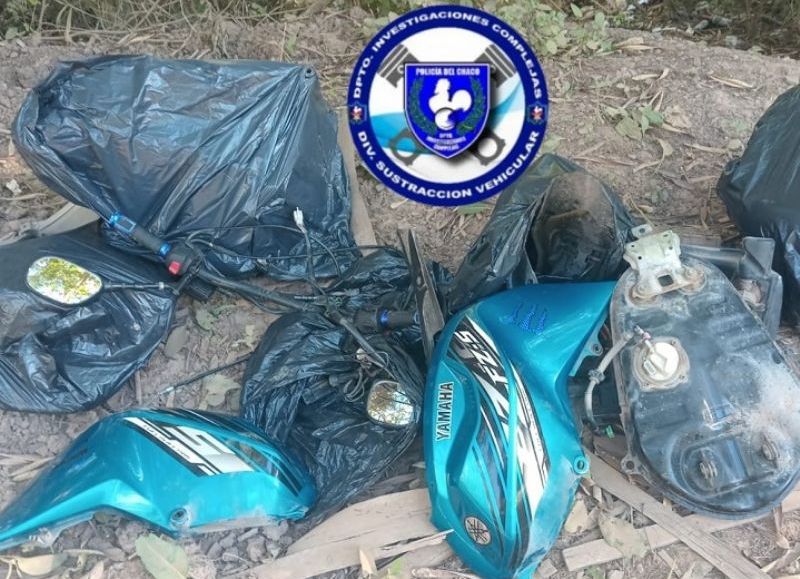 Secuestraron partes de una moto robada y detuvieron a un sujeto en Resistencia