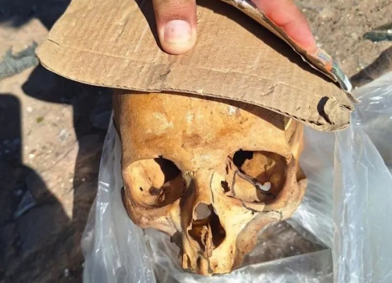 Encontraron un cráneo humano entre residuos en Sáenz Peña