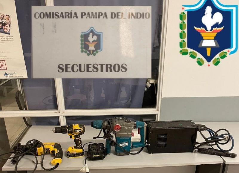 Recuperaron herramientas robadas en Pampa del Indio