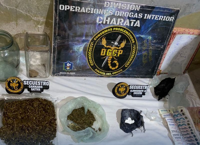 Desbaratan presunto kiosco narco en General Pinedo: secuestran drogas, dinero y plantas de cannabis