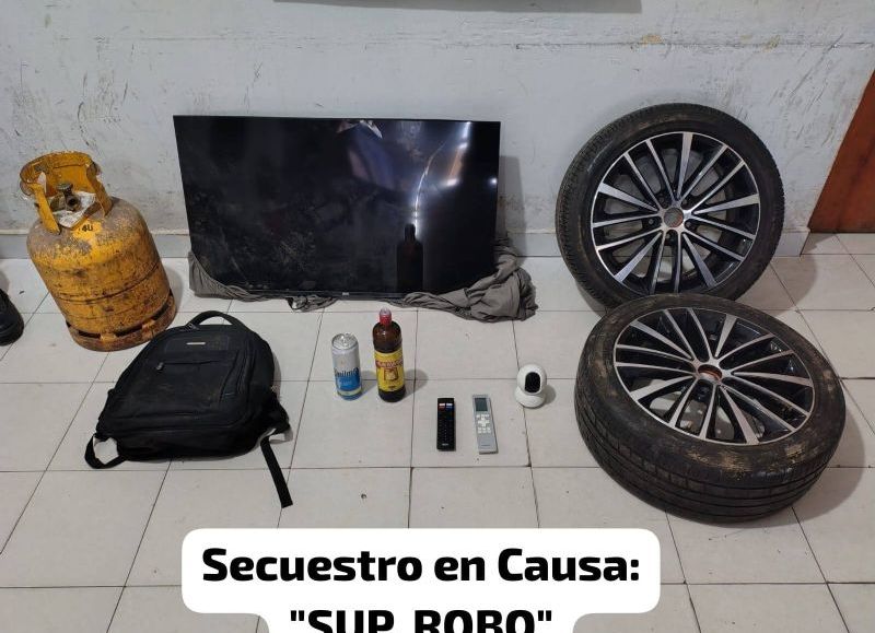 Recuperaron bienes robados tras el rastrillaje en un descampado de La Escondida